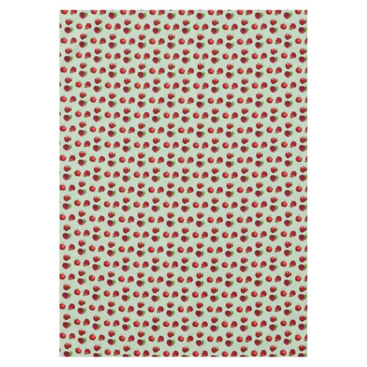 Rode appels op lichtgroene tablet tafelkleed (Voorkant)