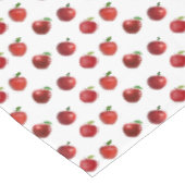 Rode appels op wit tafelkleed (Gekanteld)