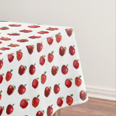 Rode appels op wit tafelkleed (Voorbeeld)