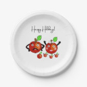 Rode appels papieren bordje (Voorkant)