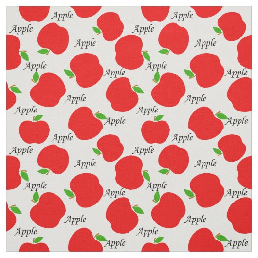 Rode appels patroon kwekerij stof (Swatch)