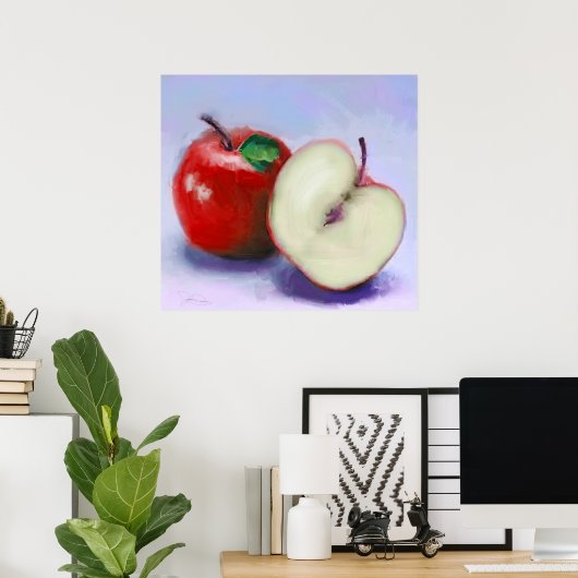 Rode appels poster (Thuiskantoor)