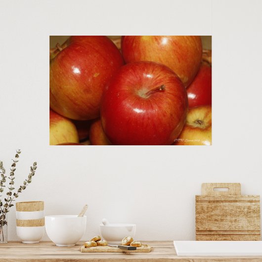 Rode appels poster (Keuken)