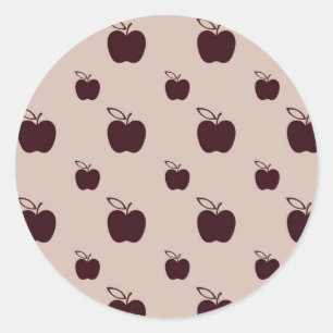 Rode appels ronde sticker