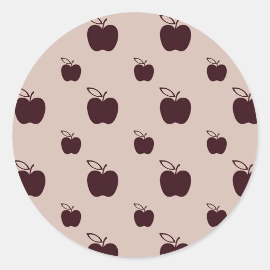 Rode appels ronde sticker (Voorkant)