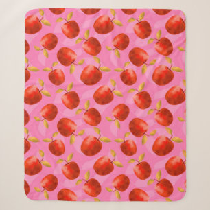 Rode appels sherpa deken