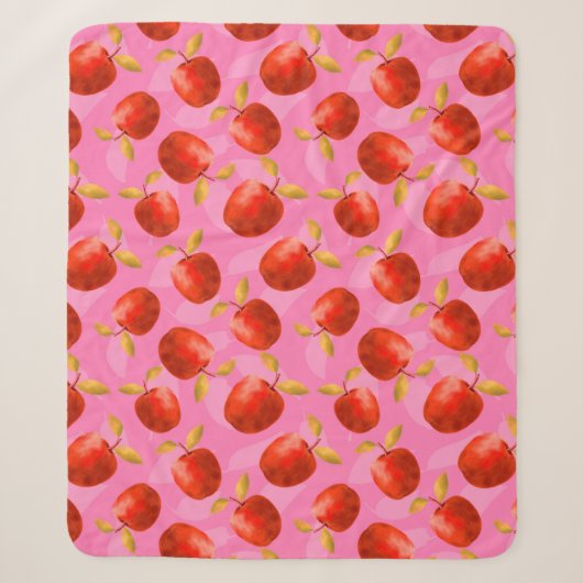 Rode appels sherpa deken (Voorkant)