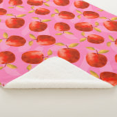 Rode appels sherpa deken (3/4)