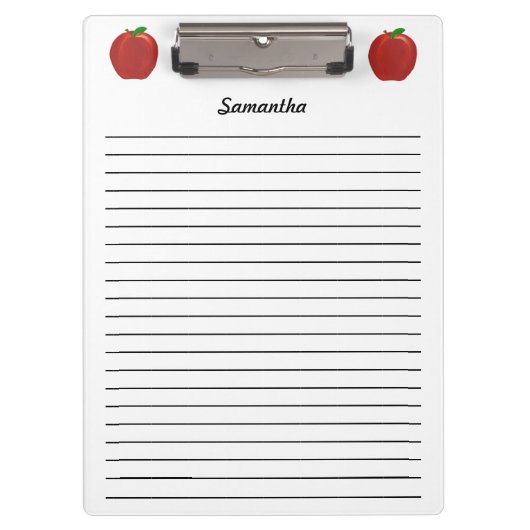 Rode appels, speciaal ontworpen klemborden (Voorkant)