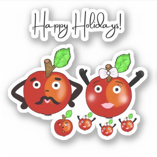 Rode appels sticker (Voorkant)