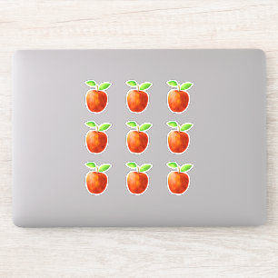 Rode appels sticker set
