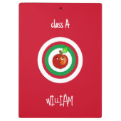 Rode appels terug naar school klembord (Achterkant)