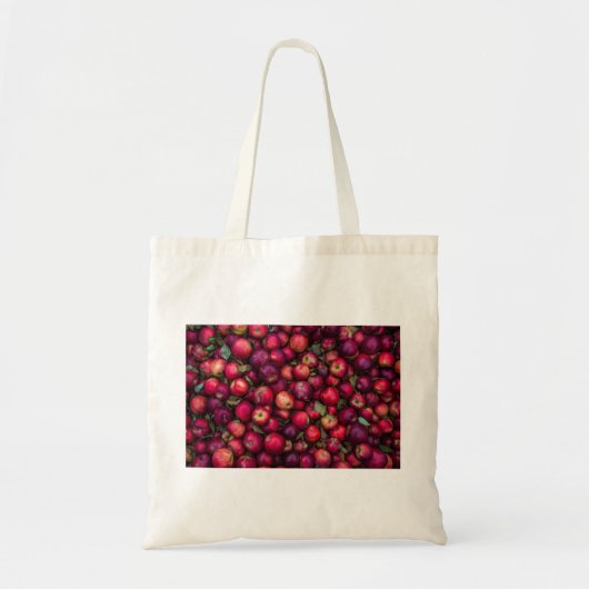 Rode appels tote bag (Voorkant)