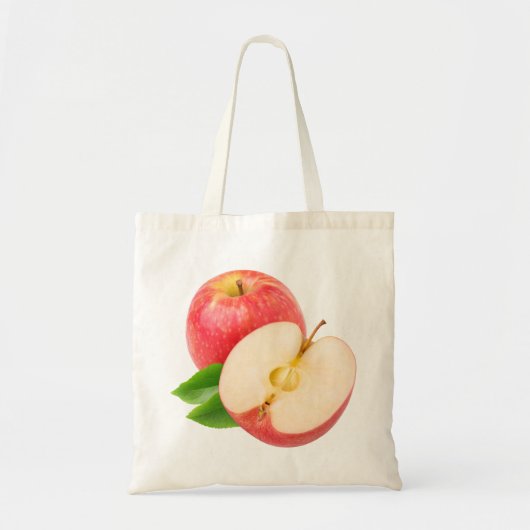 Rode appels tote bag (Voorkant)