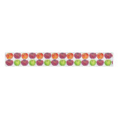 Rode Appels Waterverf Fruit Illustratie Grosgrain Lint (Voorkant)