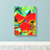 Rode appels waterverf originele kunst schilderij canvas afdruk (Insitu (Houten vloer))