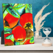 Rode appels waterverf originele kunst schilderij fotoplaat (Zijkant)