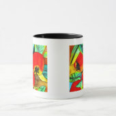 Rode appels waterverf originele kunst schilderij mok (Midden)