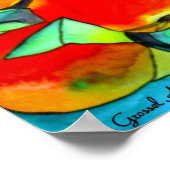 Rode appels waterverf originele kunst schilderij poster (Hoek)