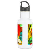 Rode appels waterverf originele kunst schilderij waterfles  (Achterkant)