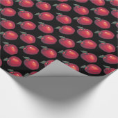 Rode appels zwart cadeaupapier (Hoek)