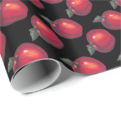 Rode appels zwart cadeaupapier (Rol Hoek)