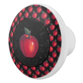 Rode appels zwart keramische knop (Rechts)