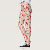 Rode Appelschijf Patroon Leggings (Links)