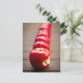 rode appelvrucht briefkaart (Staand voorkant)