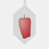rode appelvrucht glas ornament (Voorkant Rechts)