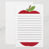 Rode appelwijn briefpapier (Voorkant / Achterkant)