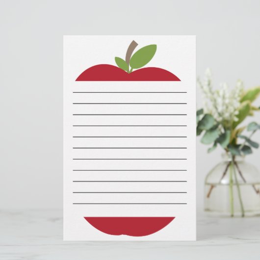 Rode appelwijn briefpapier (Staand voorkant)