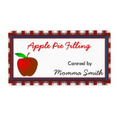 Rode Apple Custom Inblikken Labels (Voorkant)