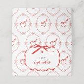 Rode Apple Food & Drink Labels Gevouwen Menu Kaart (Buitenkant ongevouwen)