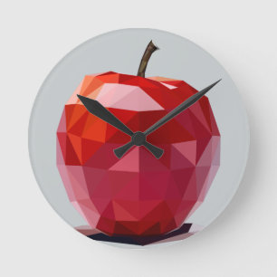 Rode Apple Kitchen wandklok