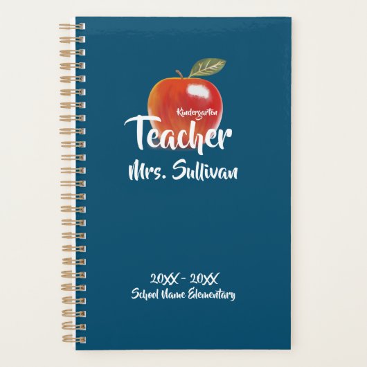 Rode Apple Kleuterschool Leraar Planner (Voorkant)