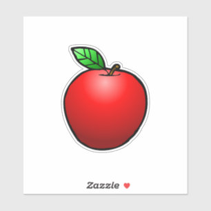 Rode Apple op maat gesneden vinyl sticker