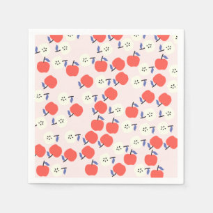 Rode Apple Papieren servetten