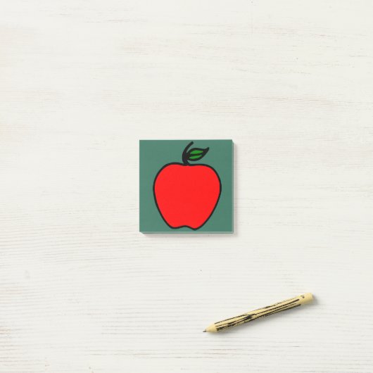 Rode Apple Post It Notes Cadeau (Op bureau)