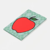 Rode Apple School Post It Notes Cadeau (Schuin)