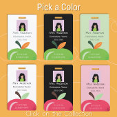 Rode Apple Teacher Witte Foto ID Badge