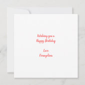 Rode Apple Verjaardag Kaart (Achterkant)