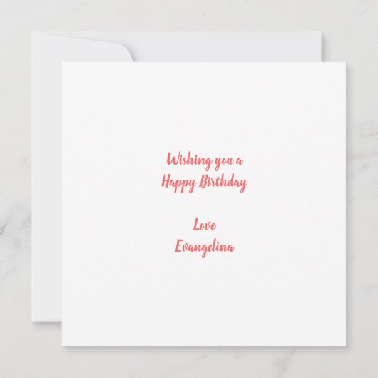 Rode Apple Verjaardag Kaart (Achterkant)