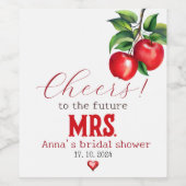 Rode Apple vrijgezellenfeest wijnlabel Wijn Etiket (Enkel label)