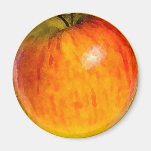 Rode Apple-Waterverf - Magnet