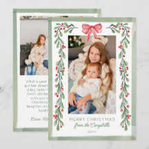 Rode Aquarel Bessen & Strik Kerstmis