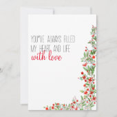 Rode aquarel bloem moederdag feestdagenkaart (Voorkant)