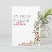 Rode aquarel bloem moederdag feestdagenkaart (Staand voorkant)