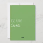 Rode aquarel bloem moederdag feestdagenkaart (Achterkant)