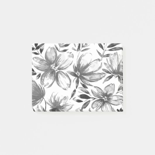 Rode Aquarel Bloemen 4 Post-it® Notes (Voorkant)
